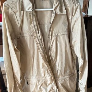 Rains Beige Zip-Up Jacket